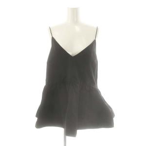 24AW グログラン キャミブラウス ペプラム ブラック /DF OS