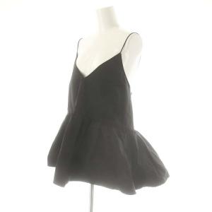 IENA 24AW グログラン キャミブラウス ペプラム ブラック /DF OS