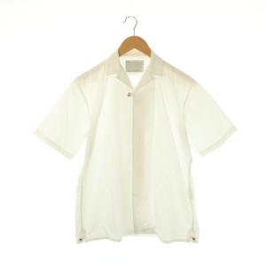 オープンカラーショートスリーブ ジップアップシャツ 1 白 ホワイト /SS OS