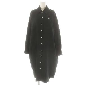 シャツワンピース ロング 長袖 UK8 ブラック /DO OS SH