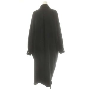 FRED PERRY シャツワンピース ロング 長袖 UK8 ブラック /DO OS SH