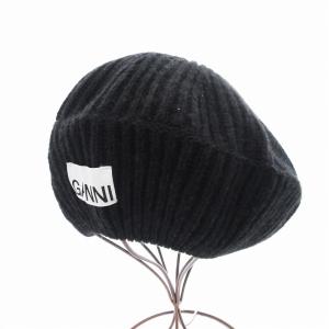 帽子 ベレー帽 リブニット ウール F 黒 ブラック 5789 /JS SH