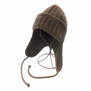 フライトニットキャップ ニット 帽子 茶 ブラウン /AE SH