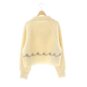 sacai プルオーバーミドルゲージニット ビジュー 2 アイボリー