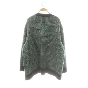 FACETASM ニットカーディガン ウール混 4 緑 グレー 黒 白 /MI OS SH ユニセックス