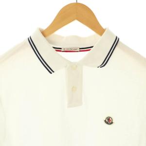 MONCLER MAGLIA POLO MANICA CORTA 半袖ポロシャツ XL ホワイト /DF OS SH