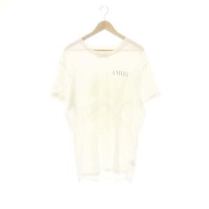 ロゴプリントTシャツ M 白 黒 緑 /MI OS SH