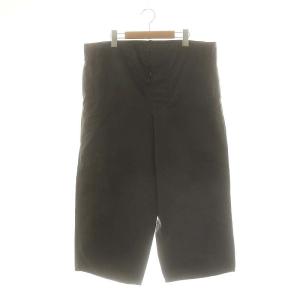 オイルドオーバーパンツ ワイド M ダークブラウン /MI OS SH