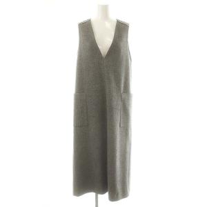 WOOL HERRINGBONE DRESS ワンピース 36 グレー
