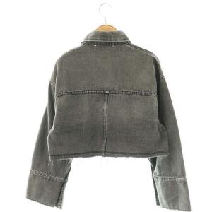 FRAY I.D 24SS ショートデニムジャケット Gジャン カットオフ ダメージ加工 0 グレー /DO OS