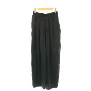 サテンツイルワイドパンツ イージー XXS ブラック /DO OS