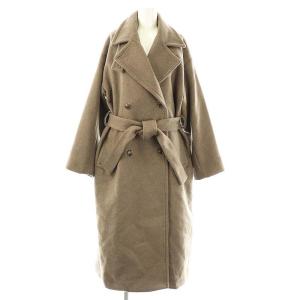 24AW 2WAYカラーロングコート アウター ダブル 総裏地 F モカ /DO OS