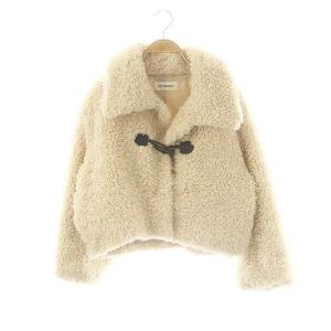 23AW トグルボタンバリエファーコート ショート丈 ボア F アイボリー /AT OS