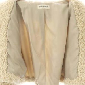 Lily Brown LilyBrown 23AW トグルボタンバリエファーコート ショート丈 ボア F アイボリー /AT OS