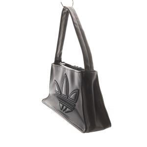 adidas Originals 24AW ポリウレタンアウトライントレフォイルショルダーバッグ 黒 ブラック IY4057 /RI OS