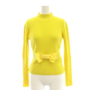 リボン ニット セーター 38 黄 イエロー /SS OS