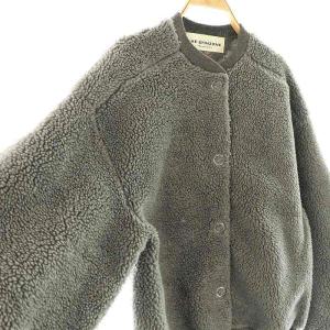 Shinzone 22AW ボア ケープリン ブルゾン ウール混 F グレー /MI OS