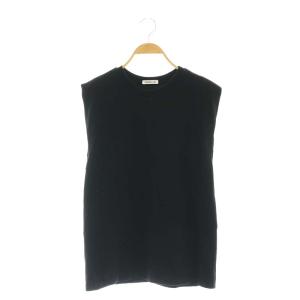 Boxy N/S T-shirt Tシャツ カットソー ノースリーブ 黒 ブラック /CX OS