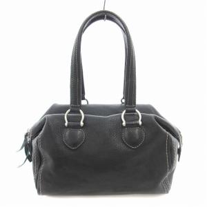 ハンドバッグ レザー 黒 ブラック /AE