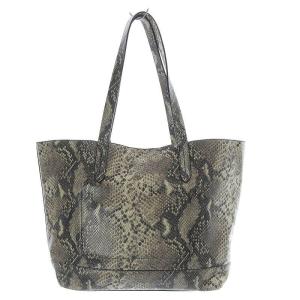 COLE HAAN トートバッグ ショルダーバッグ パイソン柄 レザー ベージュ /YO7