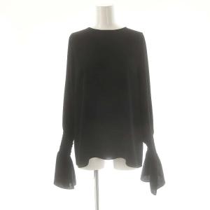 23SS Shirring Blouse ブラウス 長袖 プルオーバー ブラック /DO OS