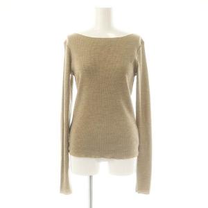 24AW wool Jersey boat N プルオーバー リブニット カットソー ベージュ /DF