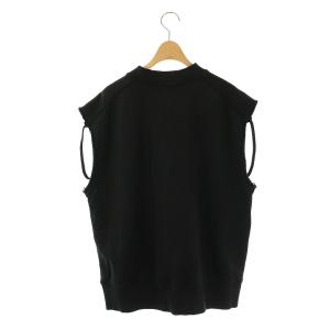 CINOH スリーブレススウェットプルオーバー フレンチスリーブ 36 ブラック /HK OS