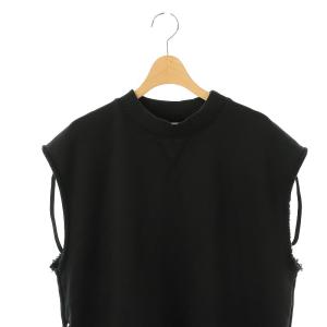 CINOH スリーブレススウェットプルオーバー フレンチスリーブ 36 ブラック /HK OS