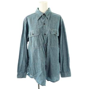 HAMPTON シャンブレーシャツ 長袖 01 ブルー /DF OS