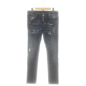 ダメージ加工デニムパンツ ジーンズ スリムスキニー ボタンフライ 38 インディゴ /ES OS SH