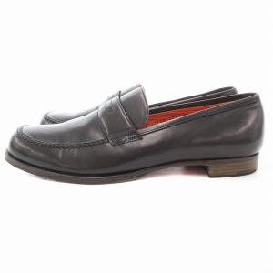 HIROFU ローファー スリッポン Uチップ レザー 24cm 黒 ブラック /JS SH