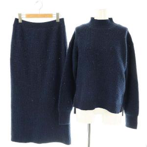 24AW ラメスパンコールニットアップ セットアップ セーター タイトスカート 1 ネイビー /ES OS