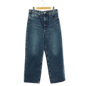 THE NIECE デニムパンツ ジーンズ ダメージ加工 ワイドストレート 25 青 /MI OS