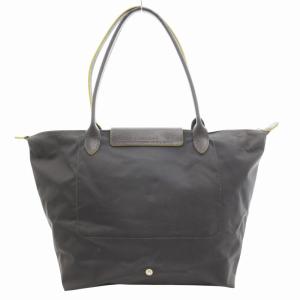 Longchamp ル プリアージュ LE PLIAGE ハンドバッグ トート 肩掛け 折り畳み 刺繍 グレー /GV