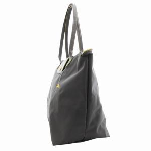 Longchamp ル プリアージュ LE PLIAGE ハンドバッグ トート 肩掛け 折り畳み 刺繍 グレー /GV