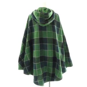 Columbia チェック柄フリースポンチョジャケット フード ジップアップ L マルチカラー PU1415 /DO OS