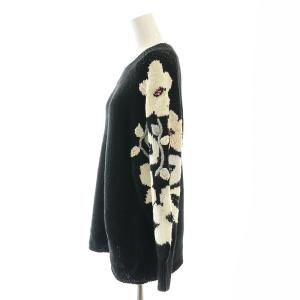 BEARDSLEY 23AW 袖ジャガードニット セーター 長袖 F ブラック /HK OS