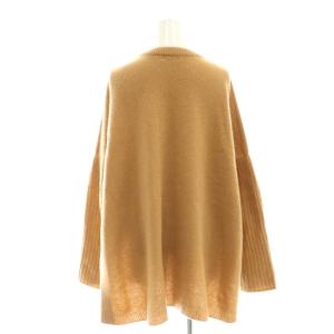IENA ウールカシミヤ脇スリットクルーネックプルオーバー ニット 長袖 キャメル /HK OS