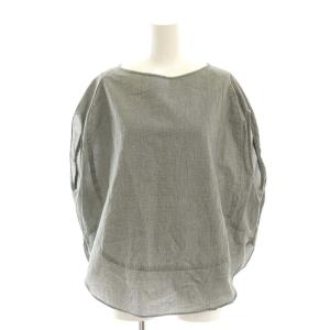 23SS 綿ワッシャーマルブラウス ノースリーブ F ブラック /HK OS