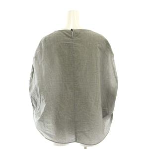 BEARDSLEY 23SS 綿ワッシャーマルブラウス ノースリーブ F ブラック /HK OS