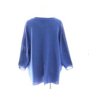 BEARDSLEY 23SS サラッとカーデ七分袖カーディガン ニット F ブルー /HK OS