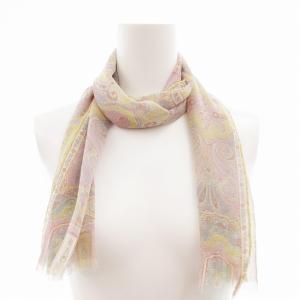 ETRO 美品 ストール ペイズリー柄 シルク 絹 ピンク /AE
