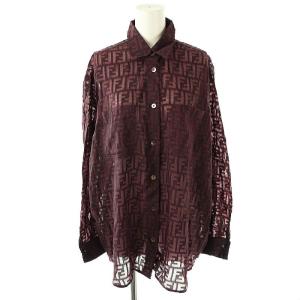 フェンディ/Wホック財布/ズッカ柄/アイボリー×ブルー/型番