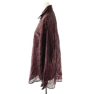FENDI ズッカ柄シアーシャツ IT42 ブラウン