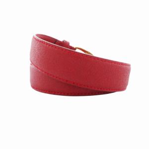 GUCCI ベルト ロゴ 型押し レザー 赤 レッド /HO