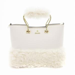 &chouette タグ付き ハンドバック ショルダー 2WAY フェイクファー 白 ホワイト /AE