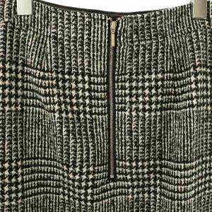 23区 vingt-trois ツイードチェック フロントタックAラインスカート ロング 44 ブラック ホワイト