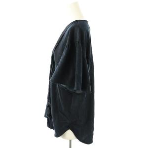 23区 vingt-trois 23SS デニムライクシャンブレー ピンタック ブラウス 半袖 40 ネイビー