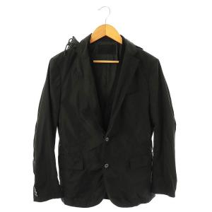 ナイロン フードジャケット ライナーベスト付き 38 ブラック /HK OS