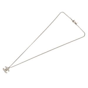 CHANEL ネックレス ココマーク ラインストーン シルバー色 C12V